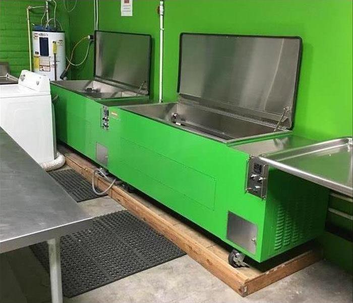 ultrasonic cleaner at SERVPRO warehouse 